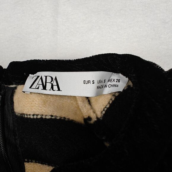 Zara Velvet Lace Ruffle Neck Striped Knit Sweater Size S Romantic Academia Twee - Picture 4 of 7